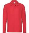 SS37M 63310 Premium Long Sleeve Polo Red colour image
